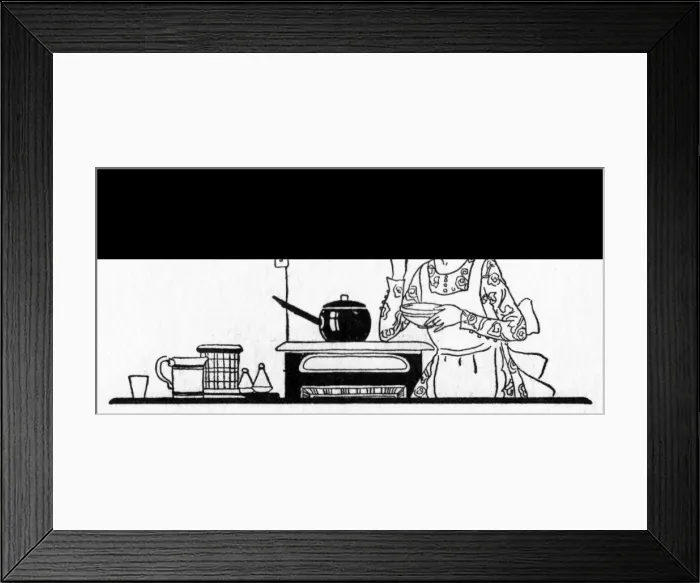 Framed Print : The Empire Cookery Book - Glamorous woman tastes some soup Framed Print : The Empire Cookery Book - Glamorous woman tastes some soup
