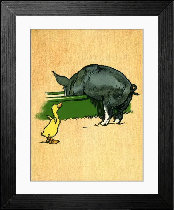 Framed Print : Illustration by Cecil Aldin, Farm Babies Framed Print : Illustration by Cecil Aldin, Farm Babies