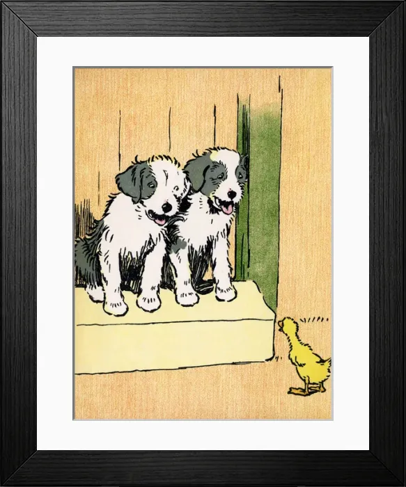 Framed Print : Illustration by Cecil Aldin, Farm Babies Framed Print : Illustration by Cecil Aldin, Farm Babies