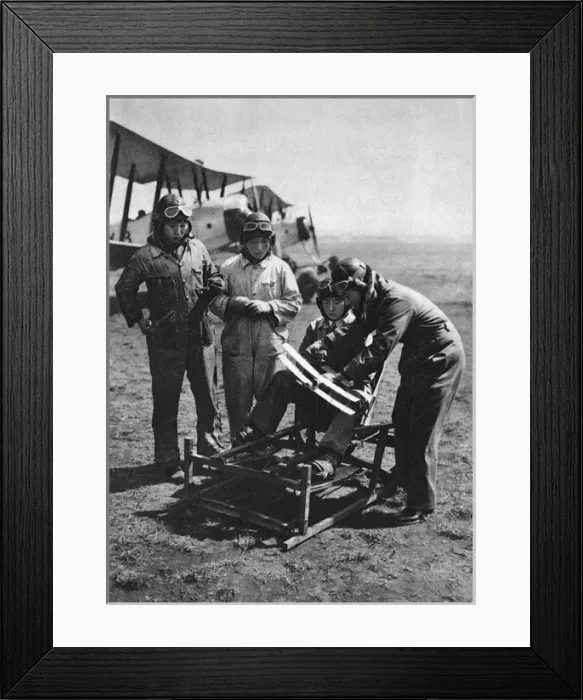 Framed Print : Three trainee Japanese pilots Framed Print : Three trainee Japanese pilots
