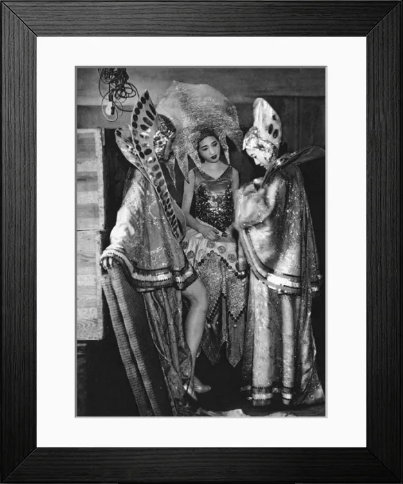 Framed Print : Three Japanese chorus girls Framed Print : Three Japanese chorus girls