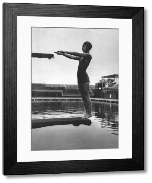 Framed Print : A Japanese diver Framed Print : A Japanese diver