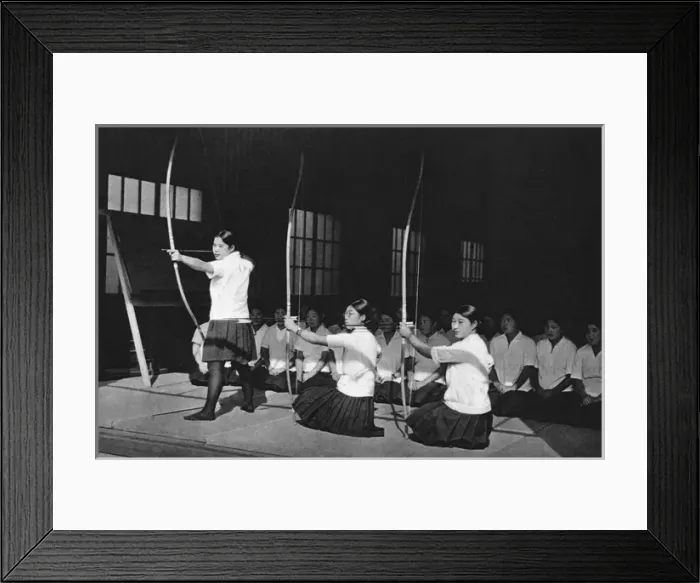 Framed Print : Three Japanese archery students Framed Print : Three Japanese archery students