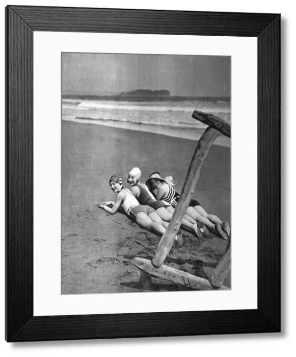 Framed Print : Three Japanese swimmers Framed Print : Three Japanese swimmers