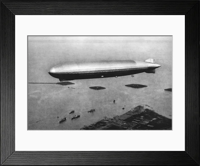 Framed Print : The Graf Zeppelin flying over Japan Framed Print : The Graf Zeppelin flying over Japan