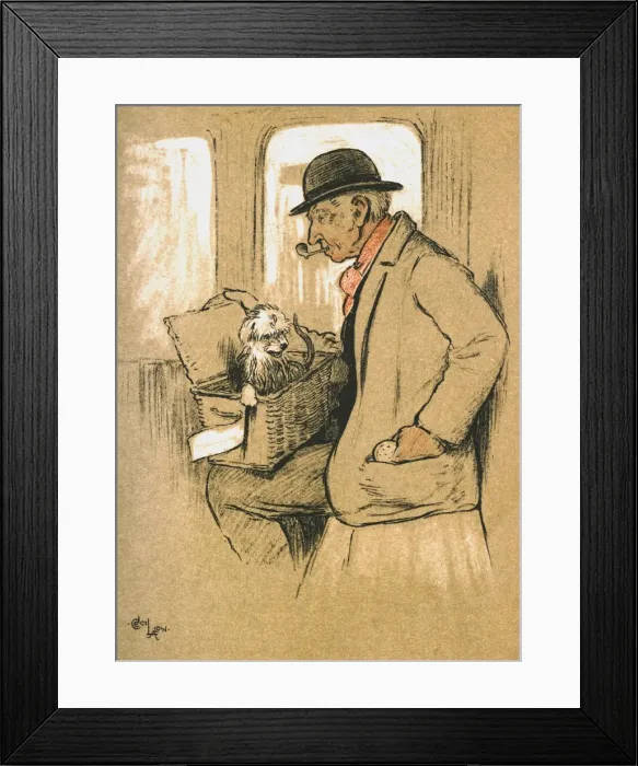 Framed Print : Illustration by Cecil Aldin, The Snob Framed Print : Illustration by Cecil Aldin, The Snob