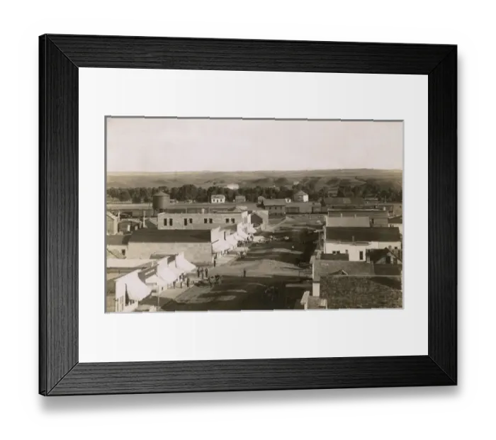 Framed Print : Aerial view of Center Street, Philip, South Dakota, USA Framed Print : Aerial view of Center Street, Philip, South Dakota, USA