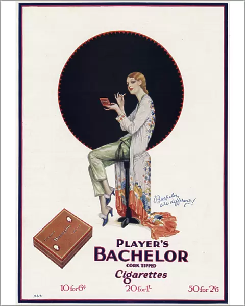Advert for Players Bachelor cigarettes 1930