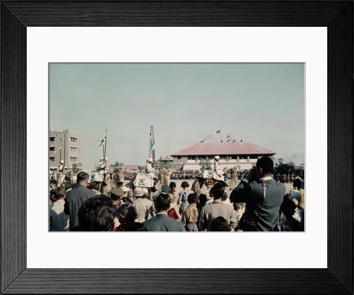 Framed Print : The Queens Birthday Parade Aden Framed Print : The Queens Birthday Parade Aden