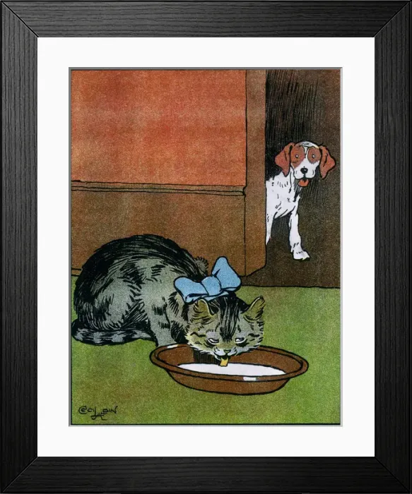 Framed Print : Illustration by Cecil Aldin, My Pets and Their Ways Framed Print : Illustration by Cecil Aldin, My Pets and Their Ways