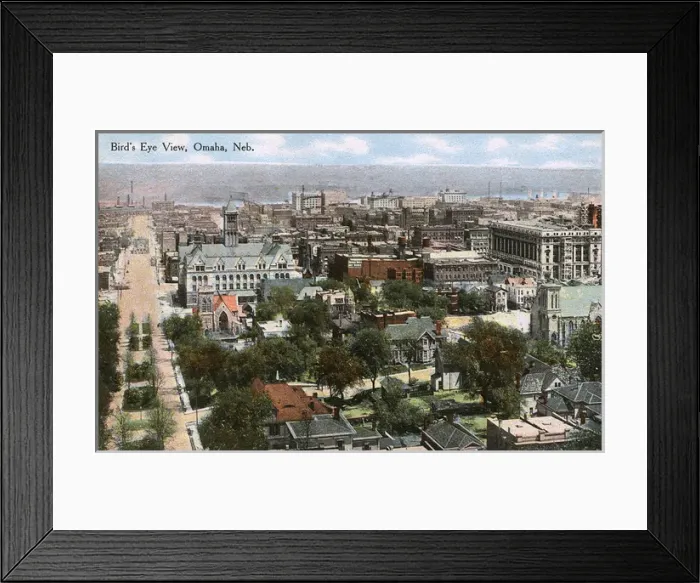 Framed Print : Aerial view, Omaha, Nebraska, USA Framed Print : Aerial view, Omaha, Nebraska, USA