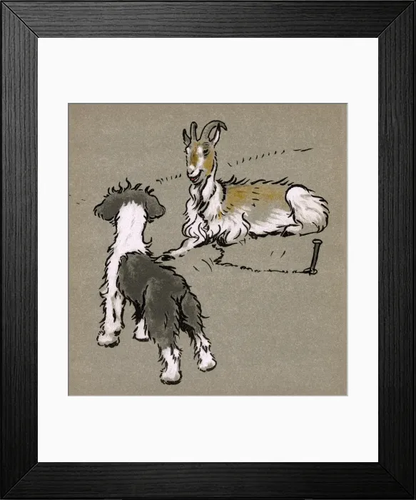 Framed Print : Illustration by Cecil Aldin, The Bobtail Puppy Book Framed Print : Illustration by Cecil Aldin, The Bobtail Puppy Book