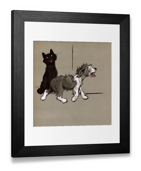 Framed Print : Illustration by Cecil Aldin, The Bobtail Puppy Book Framed Print : Illustration by Cecil Aldin, The Bobtail Puppy Book