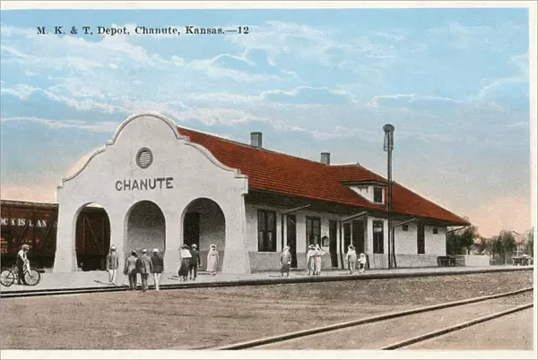 Railway station at Chanute, Kansas, USA