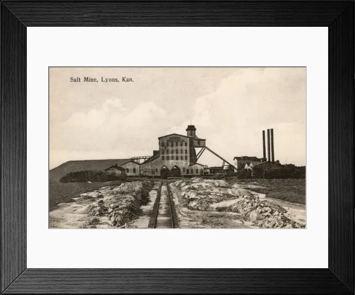 Framed Print : Rock salt mine, Lyons, Kansas, USA Framed Print : Rock salt mine, Lyons, Kansas, USA