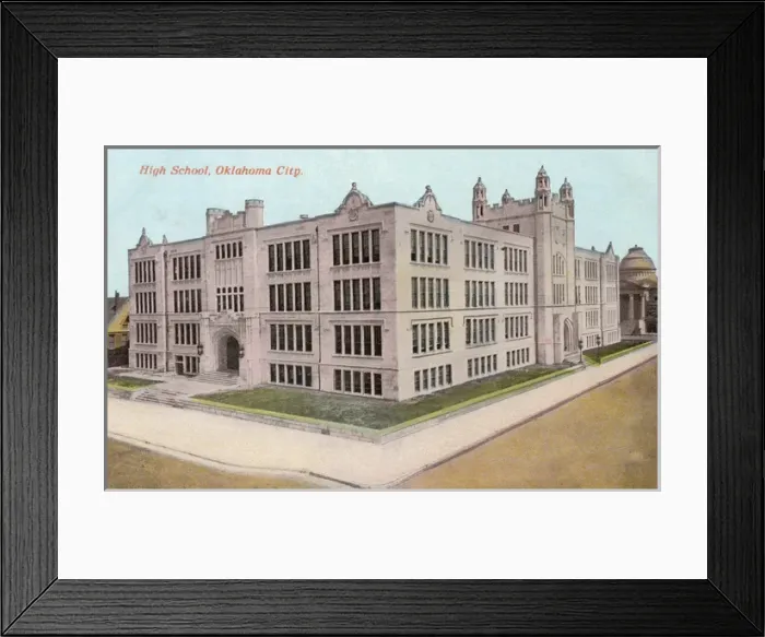 Framed Print : High School building, Oklahoma City, USA Framed Print : High School building, Oklahoma City, USA