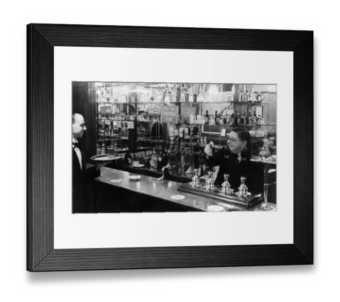 Framed Print : Barman and waiter working in a bar Framed Print : Barman and waiter working in a bar