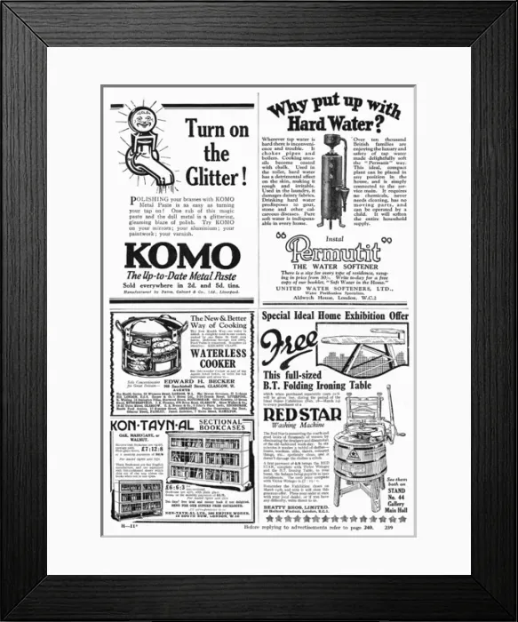 Framed Print : Page of advertisements Framed Print : Page of advertisements
