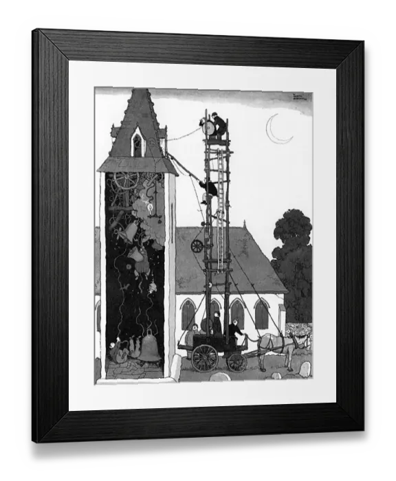 Framed Print : WW2 defence, illustration by William Heath Robinson Framed Print : WW2 defence, illustration by William Heath Robinson