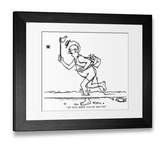 Framed Print : Uncle Lubin, illustration by William Heath Robinson Framed Print : Uncle Lubin, illustration by William Heath Robinson