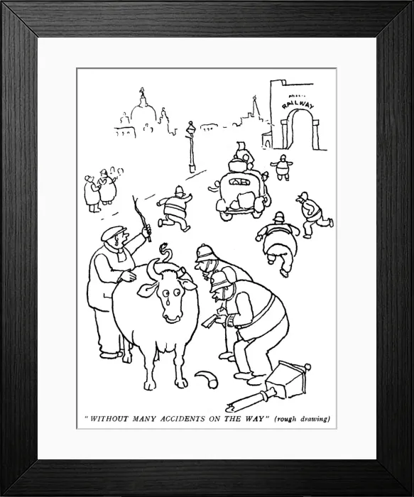 Framed Print : Uncle Lubin, illustration by William Heath Robinson Framed Print : Uncle Lubin, illustration by William Heath Robinson