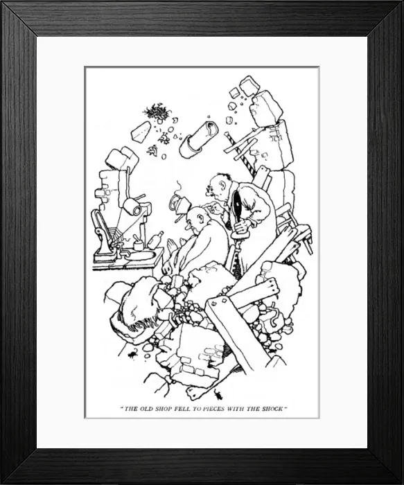 Framed Print : Uncle Lubin, illustration by William Heath Robinson Framed Print : Uncle Lubin, illustration by William Heath Robinson