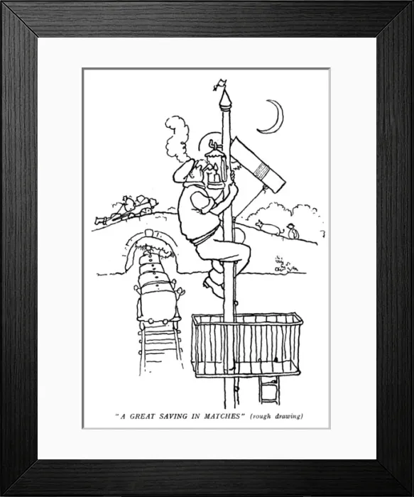 Framed Print : Uncle Lubin, illustration by William Heath Robinson Framed Print : Uncle Lubin, illustration by William Heath Robinson