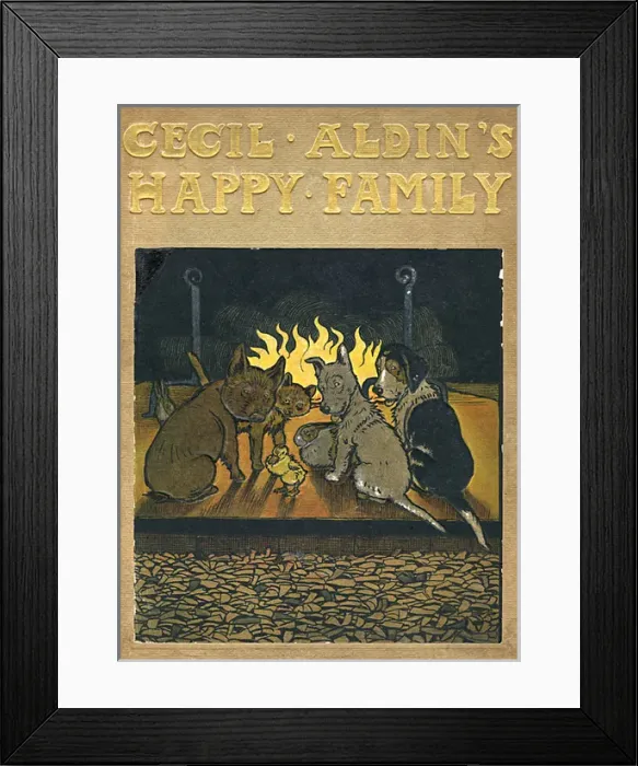 Framed Print : Cover design, Cecil Aldins Happy Family