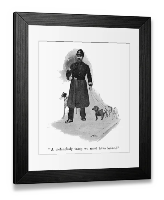 Framed Print : Illustration by Cecil Aldin, Spot and a policeman Framed Print : Illustration by Cecil Aldin, Spot and a policeman