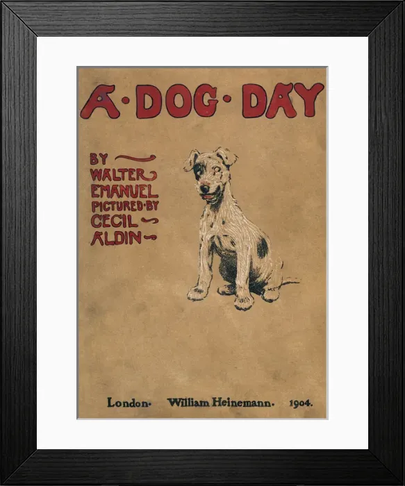 Framed Print : Cover design by Cecil Aldin, A Dog Day Framed Print : Cover design by Cecil Aldin, A Dog Day