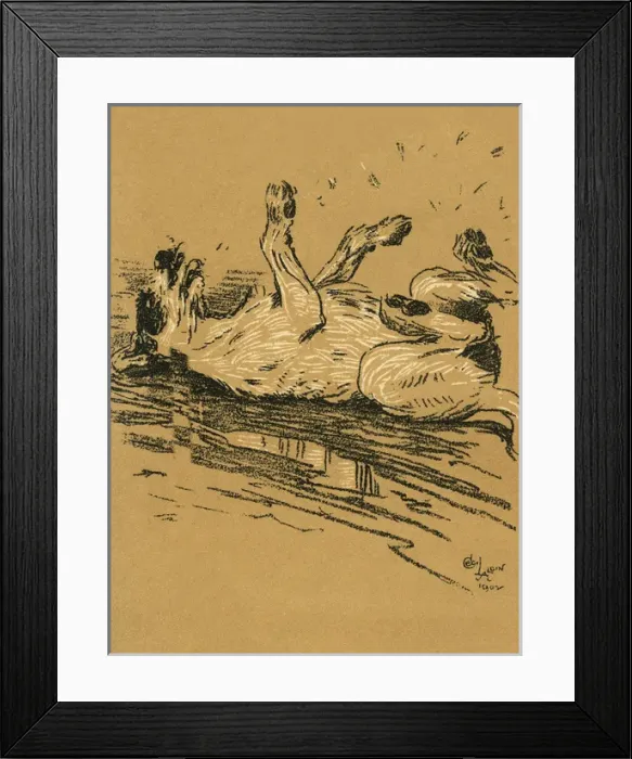 Framed Print : Illustration by Cecil Aldin, A Dog Day