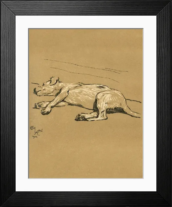Framed Print : Illustration by Cecil Aldin, A Dog Day Framed Print : Illustration by Cecil Aldin, A Dog Day