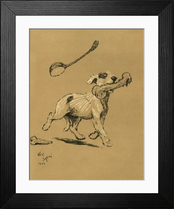 Framed Print : Illustration by Cecil Aldin, A Dog Day Framed Print : Illustration by Cecil Aldin, A Dog Day