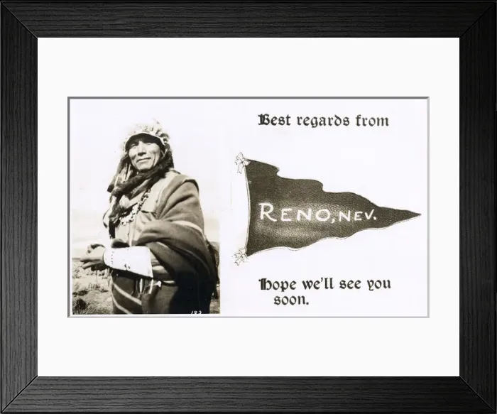 Framed Print : Greetings card from Reno, Nevada, USA Framed Print : Greetings card from Reno, Nevada, USA