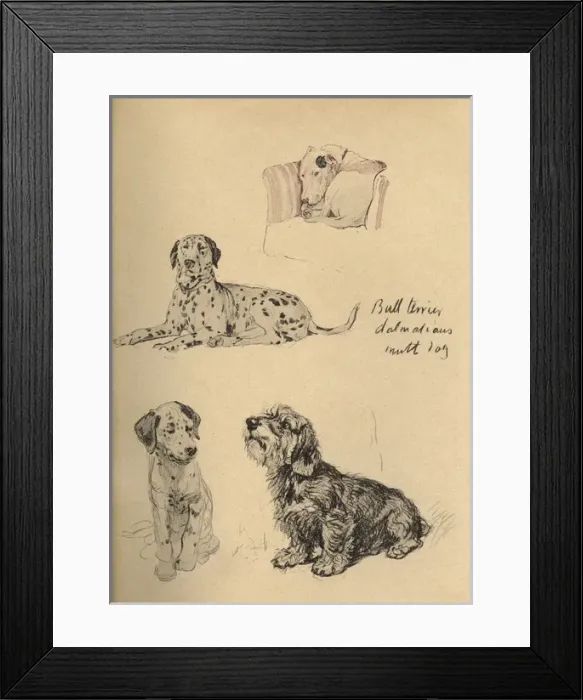Framed Print : Sketches by Cecil Aldin, Just Among Friends Framed Print : Sketches by Cecil Aldin, Just Among Friends