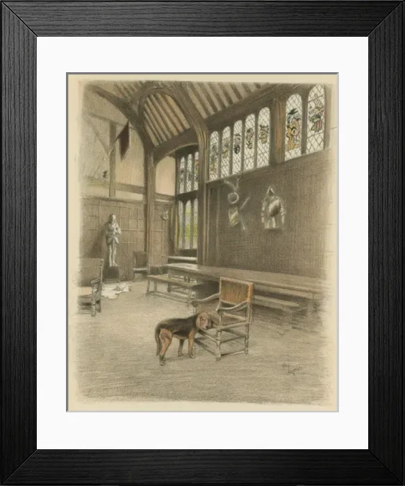 Framed Print : Sketches by Cecil Aldin, Just Among Friends Framed Print : Sketches by Cecil Aldin, Just Among Friends