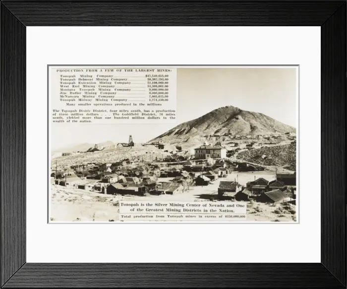 Framed Print : View of Tonopah, Nevada, USA Framed Print : View of Tonopah, Nevada, USA