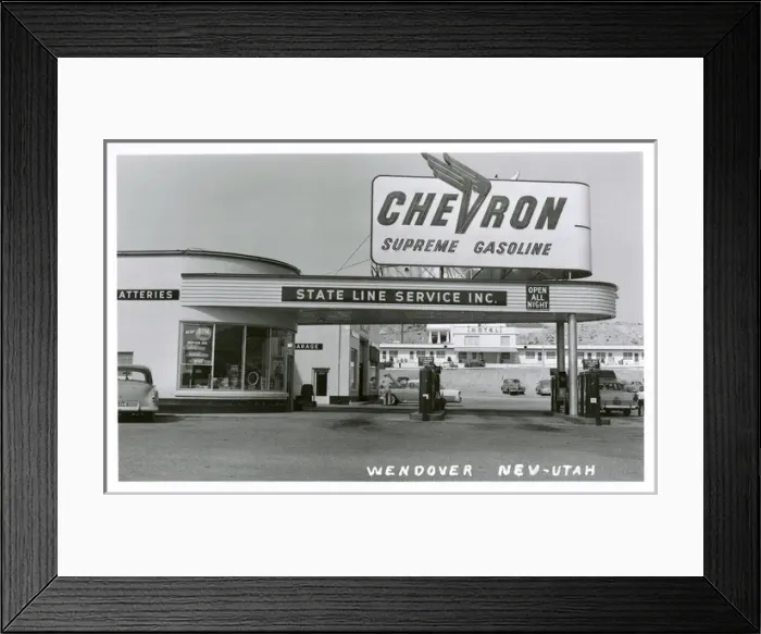 Framed Print : Service station, Wendover, Utah-Nevada, USA Framed Print : Service station, Wendover, Utah-Nevada, USA