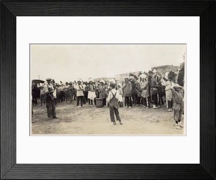 Framed Print : Pueblo Indians and locals, New Mexico, USA Framed Print : Pueblo Indians and locals, New Mexico, USA