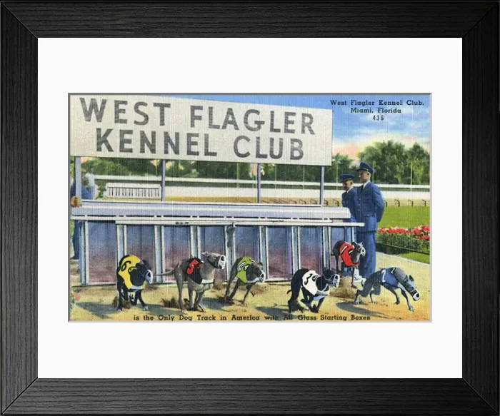 Framed Print : West Flagler Kennel Club, Miami, Florida, USA Framed Print : West Flagler Kennel Club, Miami, Florida, USA