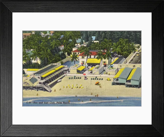 Framed Print : Sun and Surf Club, Palm Beach, Florida, USA Framed Print : Sun and Surf Club, Palm Beach, Florida, USA