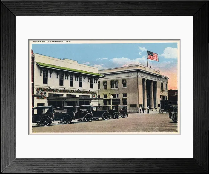Framed Print : Bank buildings in Clearwater, Florida, USA Framed Print : Bank buildings in Clearwater, Florida, USA