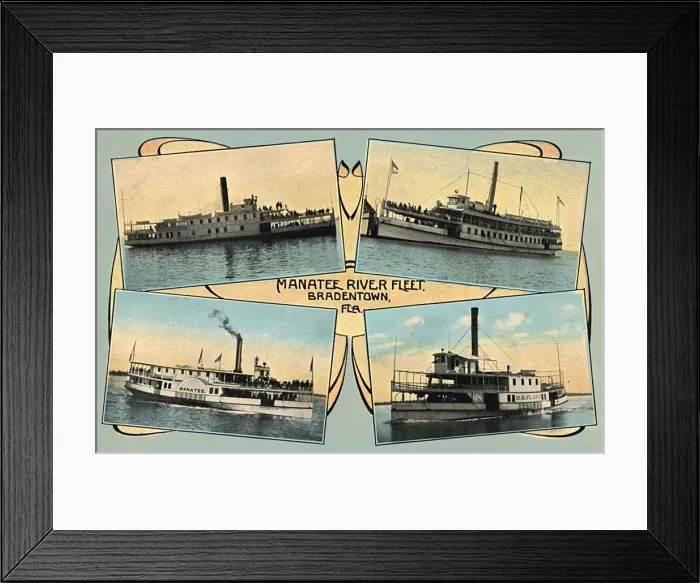 Framed Print : Manatee River Fleet, Bradentown, Florida, USA Framed Print : Manatee River Fleet, Bradentown, Florida, USA