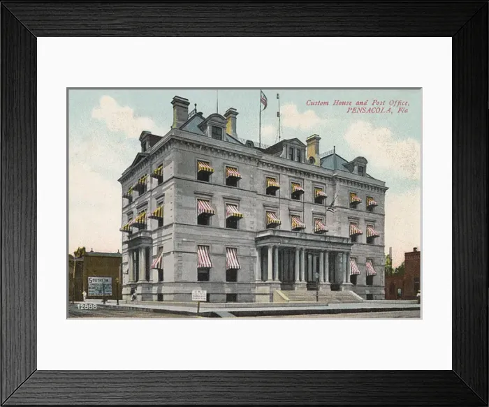 Framed Print : Custom House and Post Office, Pensacola, Florida, USA