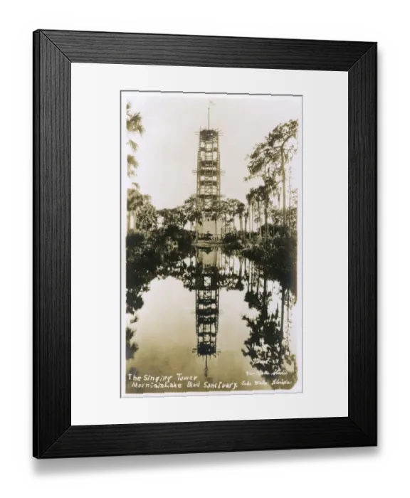 Framed Print : Construction of Singing Tower, Lake Wales, Florida, USA Framed Print : Construction of Singing Tower, Lake Wales, Florida, USA