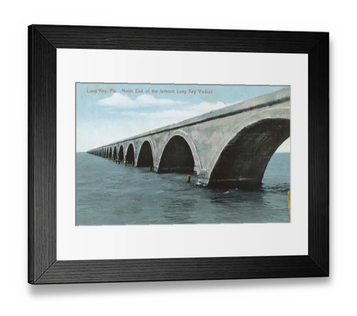 Framed Print : Long Key Viaduct, Long Key, Florida, USA Framed Print : Long Key Viaduct, Long Key, Florida, USA