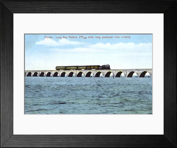 Framed Print : Long Key Viaduct, Long Key, Florida, USA Framed Print : Long Key Viaduct, Long Key, Florida, USA