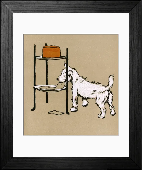 Framed Print : Illustration by Cecil Aldin, The Mongrel Puppy Book Framed Print : Illustration by Cecil Aldin, The Mongrel Puppy Book