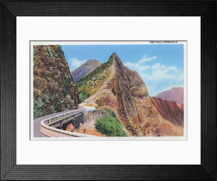 Framed Print : View of the Pali mountains, Honolulu, Hawaii, USA Framed Print : View of the Pali mountains, Honolulu, Hawaii, USA