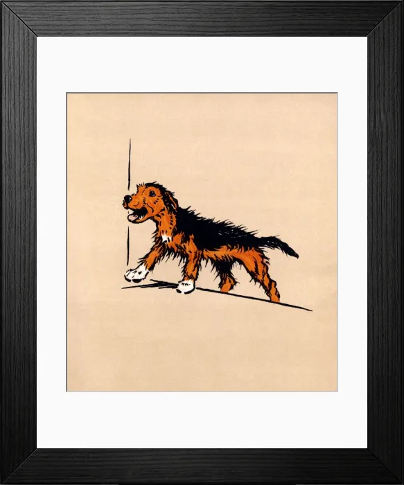 Framed Print : Illustration by Cecil Aldin, The Mongrel Puppy Book Framed Print : Illustration by Cecil Aldin, The Mongrel Puppy Book